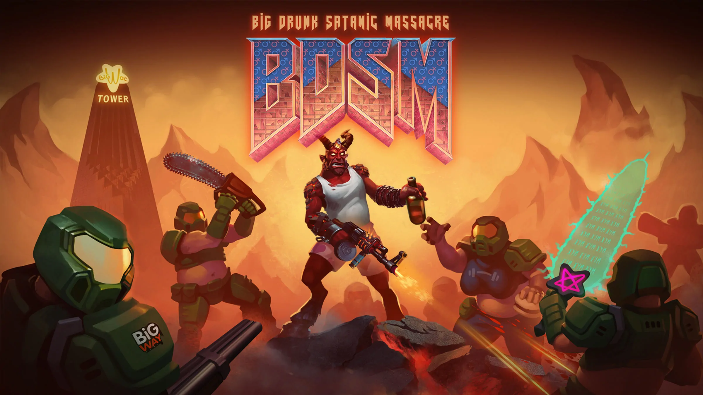 BDSM Big Drunk Satanic Massacre official Nintendo Switch banner
