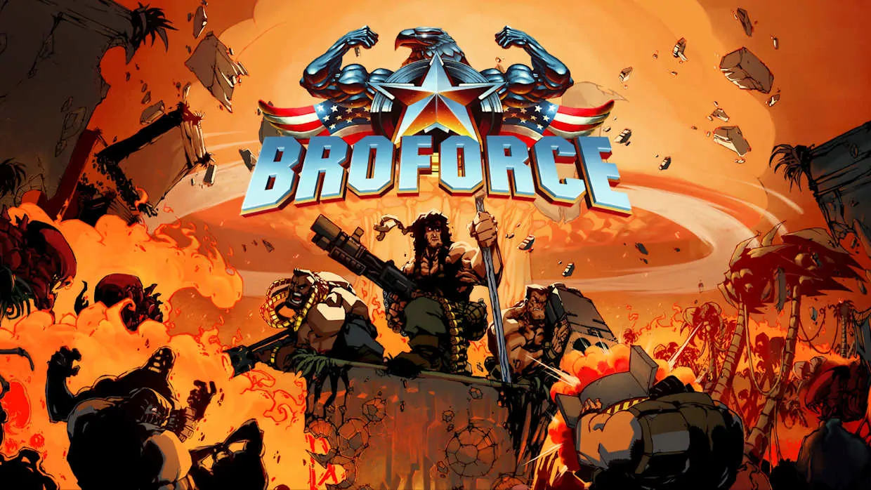BroForce official Nintendo Switch banner
