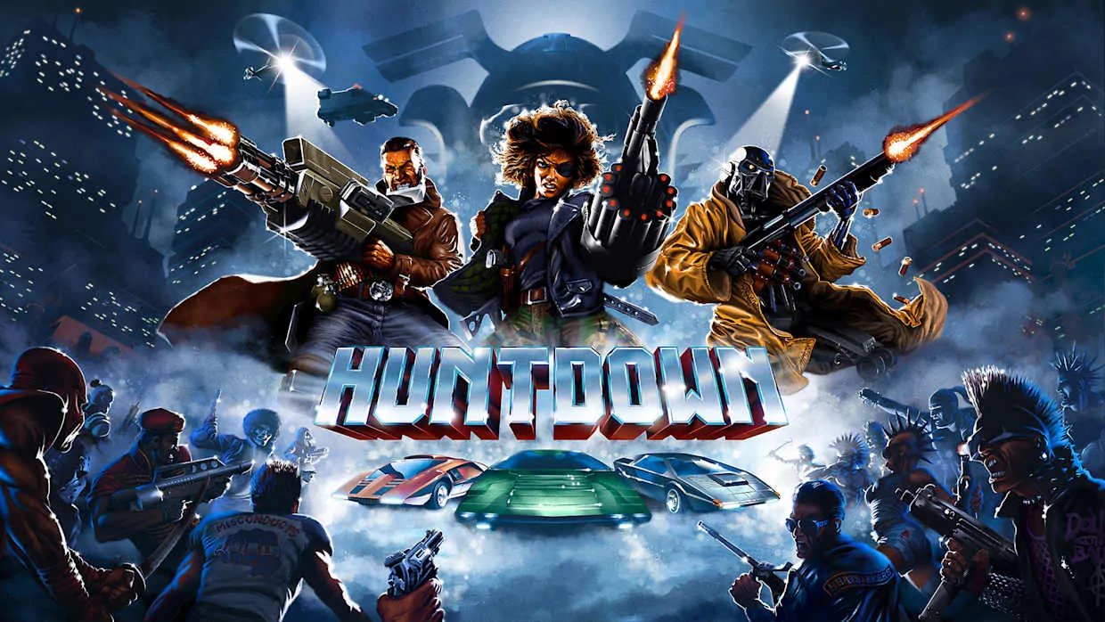 Huntdown official Nintendo Switch banner