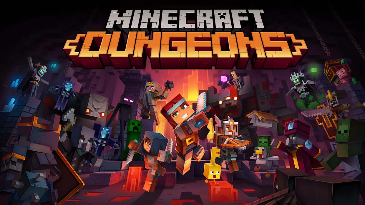 Minecraft Dungeons official Nintendo Switch banner