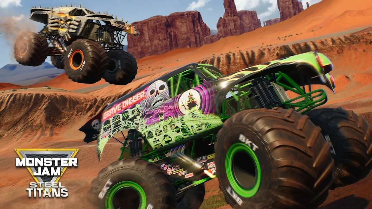 Monster Jam Steel Titans official Nintendo Switch banner