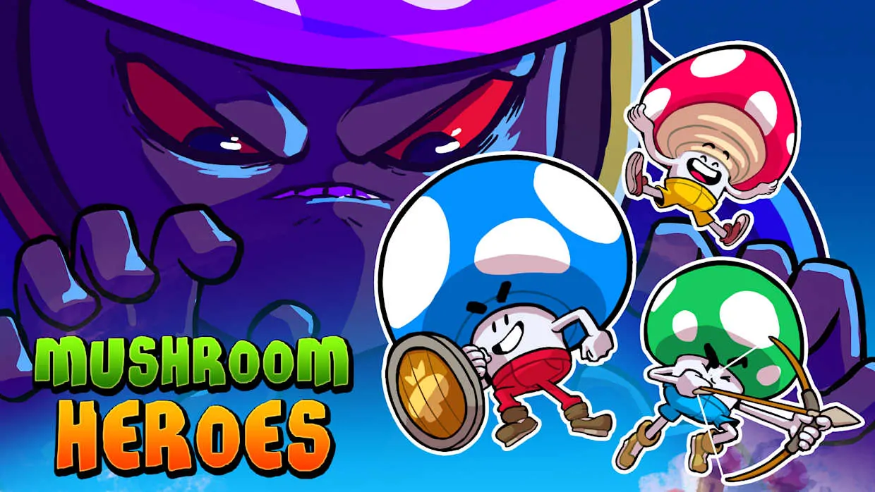 Mushroom Heroes official Nintendo Switch banner