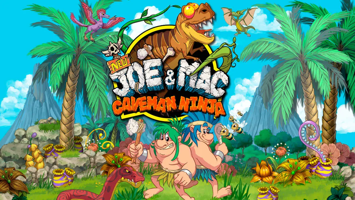 New Joe & Mac Caveman Ninja official Nintendo Switch banner