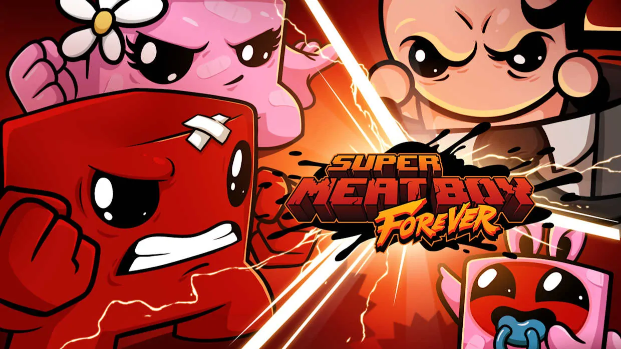 Super Meat Boy Forever official Nintendo Switch banner
