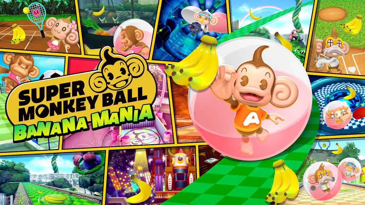 Super Monkey Ball Banana Mania official Nintendo Switch banner