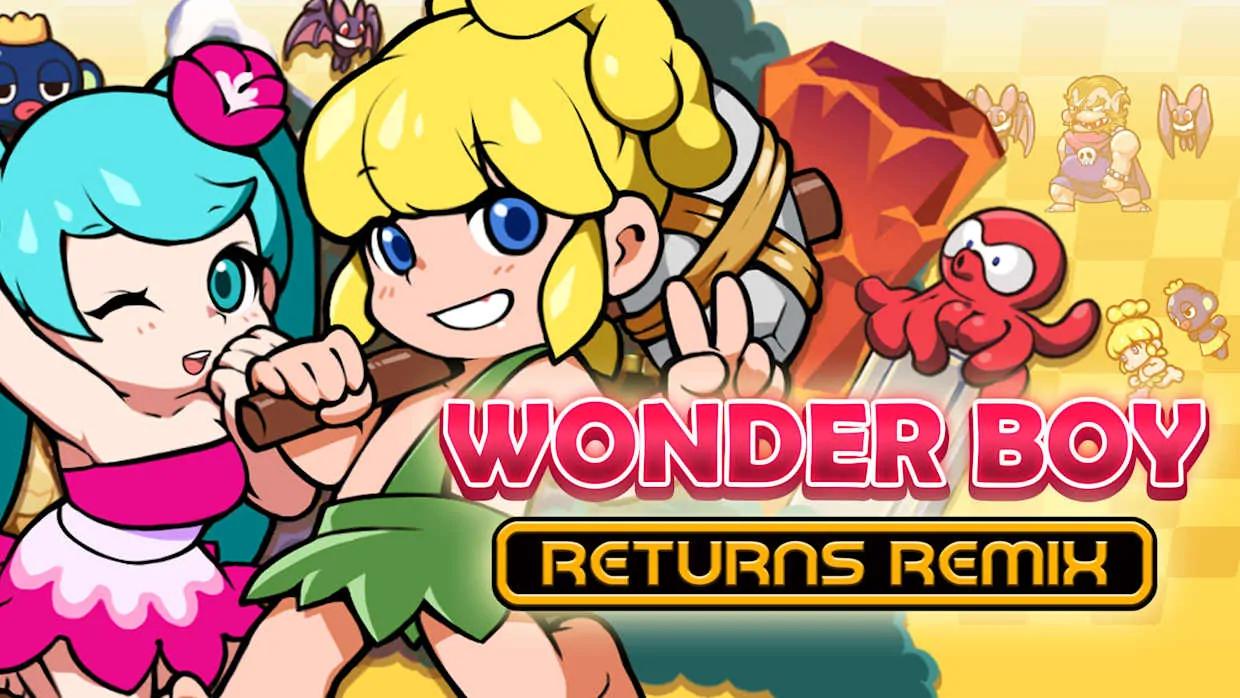 Wonder Boy Returns Remix official Nintendo Switch banner
